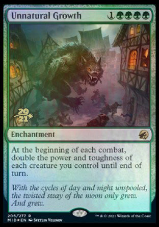 Unnatural Growth [Innistrad: Midnight Hunt Prerelease Promos] | North Game Den