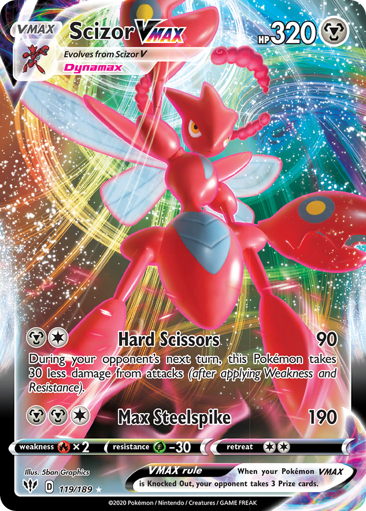 Scizor VMAX (119/189) [Sword & Shield: Darkness Ablaze] | North Game Den