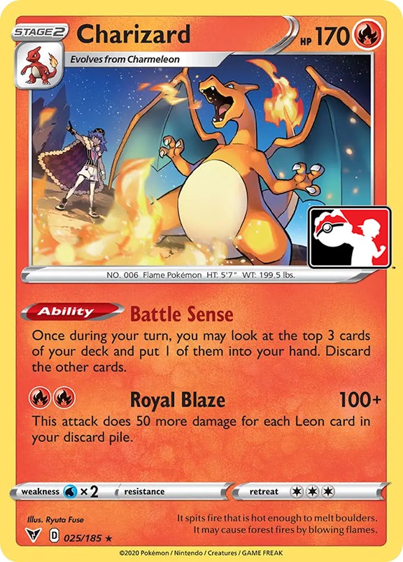 Charizard (025/185) [Prize Pack Series One] | North Game Den
