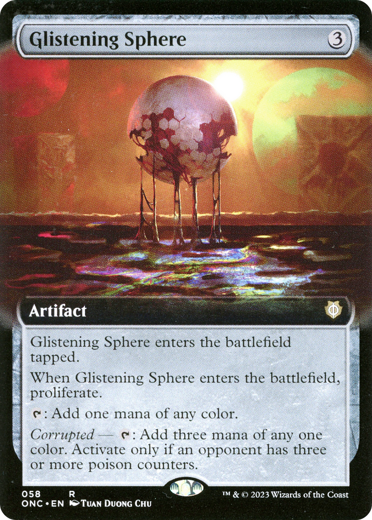 Glistening Sphere (Extended Art) [Phyrexia: All Will Be One Commander] | North Game Den