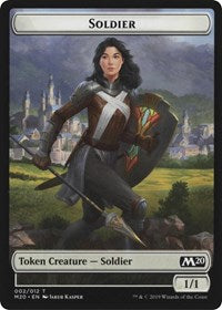 Soldier // Dinosaur Double-Sided Token [Game Night 2019 Tokens] | North Game Den