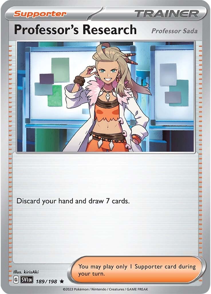 Professor's Research (Professor Sada) (189/198) [Scarlet & Violet: Base Set] | North Game Den