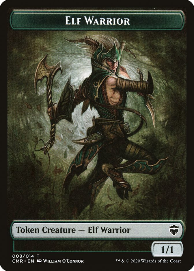 Elf Warrior // Rock Token [Commander Legends Tokens] | North Game Den