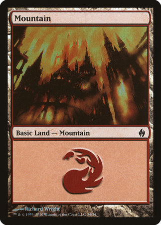 Mountain (34) [Premium Deck Series: Fire and Lightning] | North Game Den