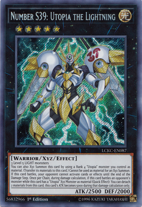 Number S39: Utopia the Lightning [LCKC-EN087] Secret Rare | North Game Den