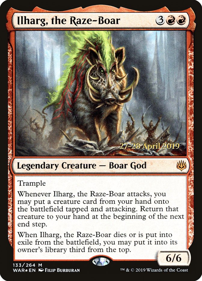 Ilharg, the Raze-Boar  [War of the Spark Prerelease Promos] | North Game Den