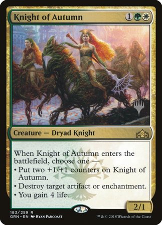 Knight of Autumn [Guilds of Ravnica Promos] | North Game Den