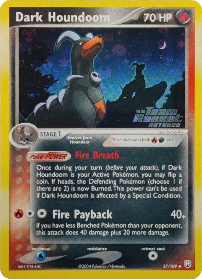 Dark Houndoom (37/109) (Stamped) [EX: Team Rocket Returns] | North Game Den