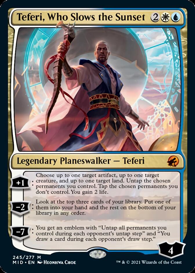 Teferi, Who Slows the Sunset [Innistrad: Midnight Hunt] | North Game Den