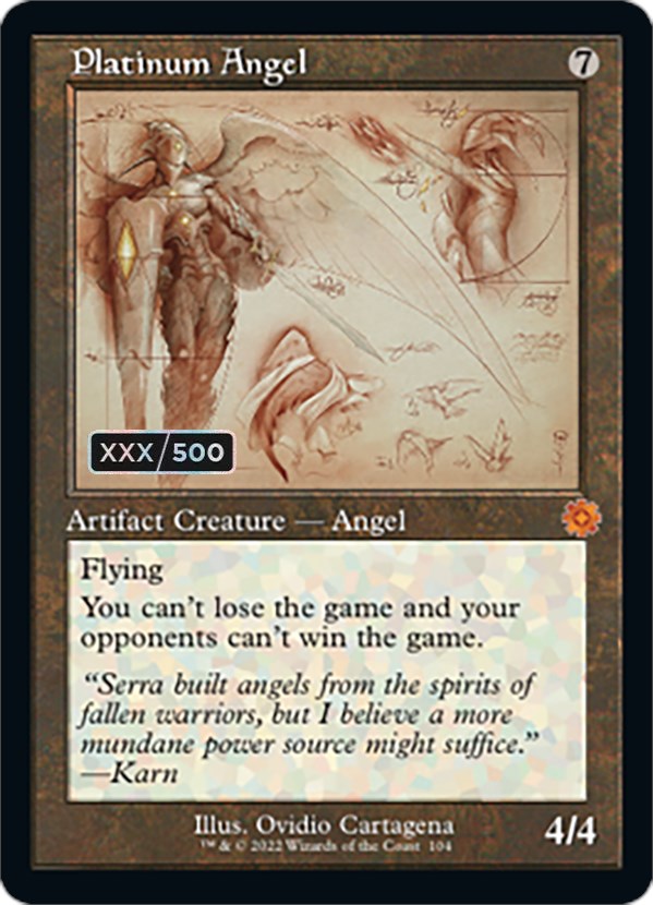 Platinum Angel (Retro Schematic) (Serial Numbered) [The Brothers' War Retro Artifacts] | North Game Den