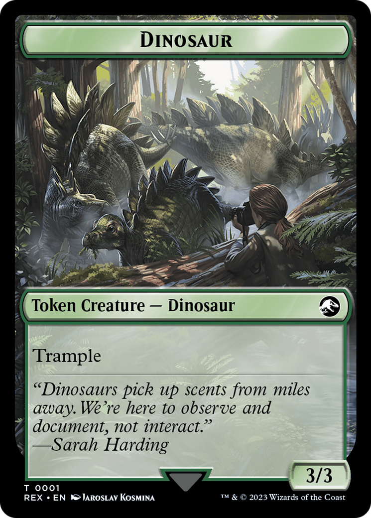Copy // Dinosaur (0001) Double-Sided Token [The Lost Caverns of Ixalan Tokens] | North Game Den