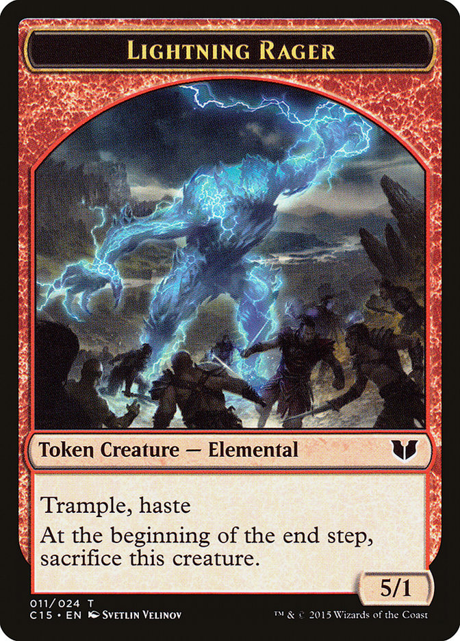 Lightning Rager // Lightning Rager Double-Sided Token [Commander 2015 Tokens] | North Game Den