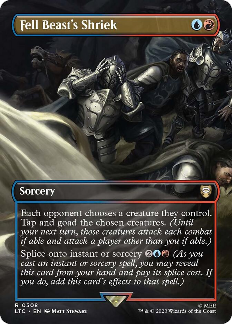 Fell Beast's Shriek (Borderless) [The Lord of the Rings: Tales of Middle-Earth Commander] | North Game Den