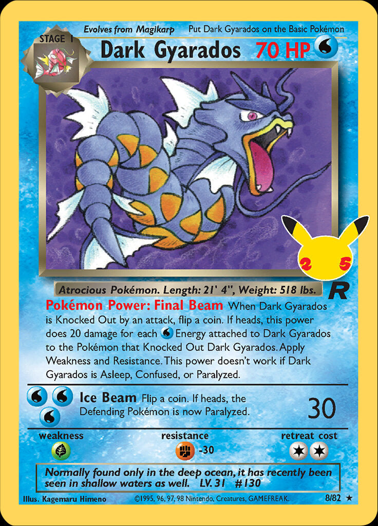 Dark Gyarados (8/82) [Celebrations: 25th Anniversary - Classic Collection] | North Game Den