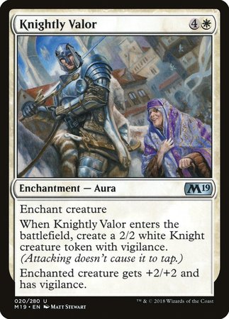 Knightly Valor [Core Set 2019] | North Game Den