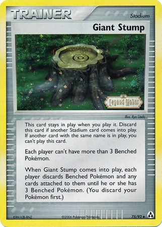 Giant Stump (75/92) (Stamped) [EX: Legend Maker] | North Game Den