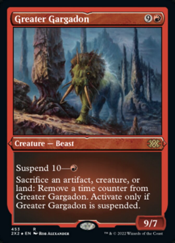 Greater Gargadon (Foil Etched) [Double Masters 2022] | North Game Den