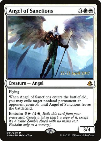 Angel of Sanctions [Amonkhet Promos] | North Game Den