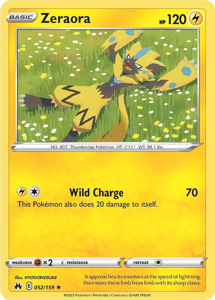 Zeraora (052/159) [Sword & Shield: Crown Zenith] | North Game Den
