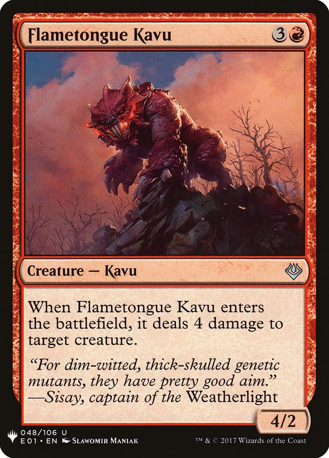 Flametongue Kavu [Mystery Booster] | North Game Den