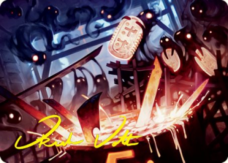 Smoke Spirits' Aid Art Card (Gold-Stamped Signature) [Kamigawa: Neon Dynasty Art Series] | North Game Den