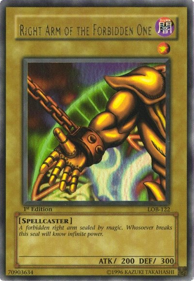 Right Arm of the Forbidden One [LOB-122] Ultra Rare | North Game Den