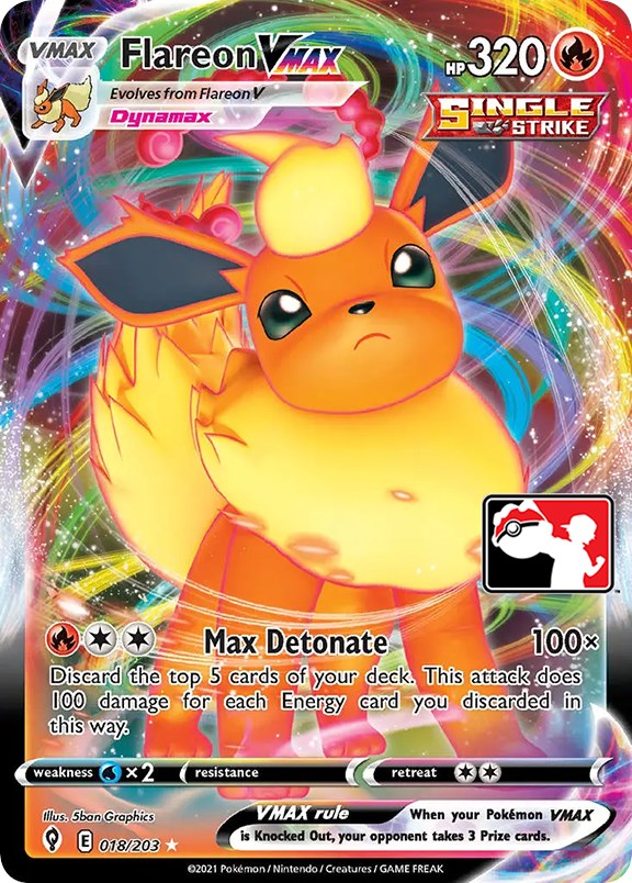 Flareon VMAX (018/203) [Prize Pack Series One] | North Game Den