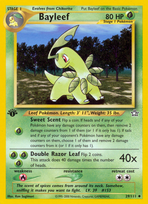 Bayleef (29/111) [Neo Genesis 1st Edition] | North Game Den