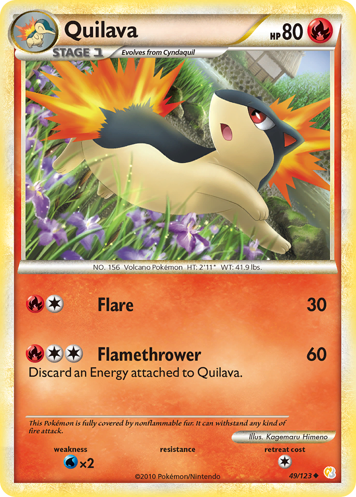 Quilava (49/123) [HeartGold & SoulSilver: Base Set] | North Game Den
