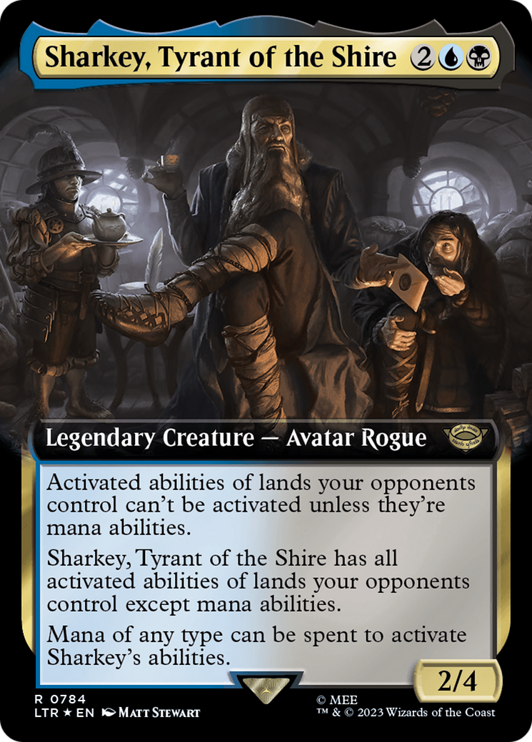 Sharkey, Tyrant of the Shire (Extended Art) (Surge Foil) [The Lord of the Rings: Tales of Middle-Earth] | North Game Den