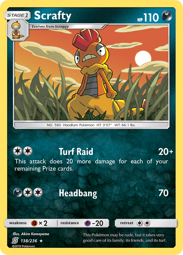 Scrafty (138/236) [Sun & Moon: Unified Minds] | North Game Den