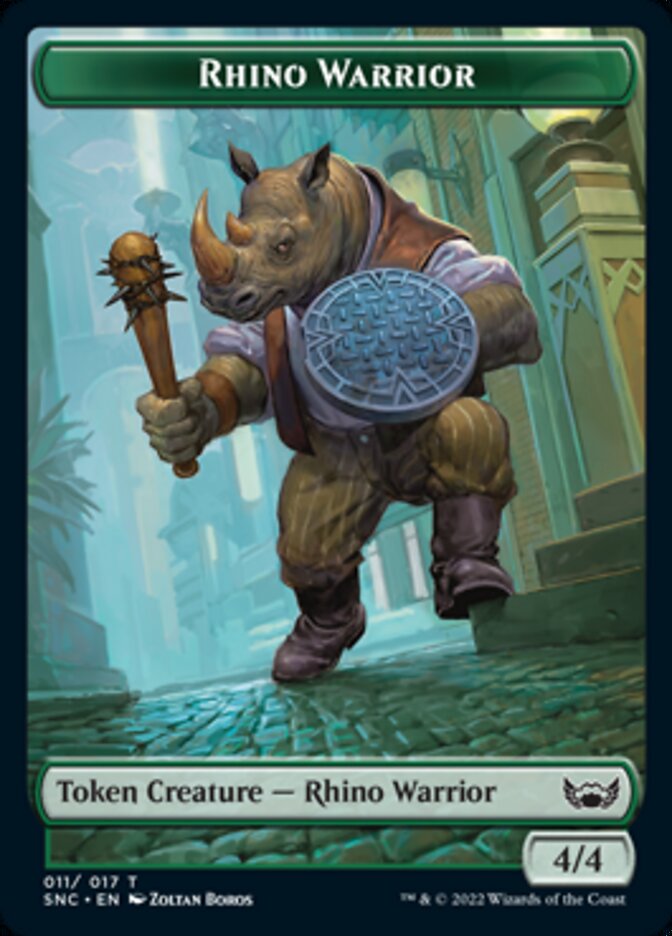 Treasure (016) // Rhino Warrior Double-sided Token [Streets of New Capenna Tokens] | North Game Den