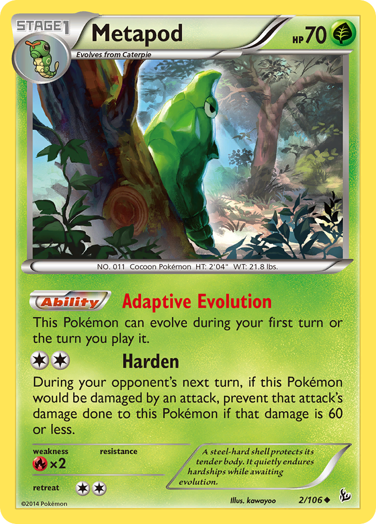 Metapod (2/106) [XY: Flashfire] | North Game Den