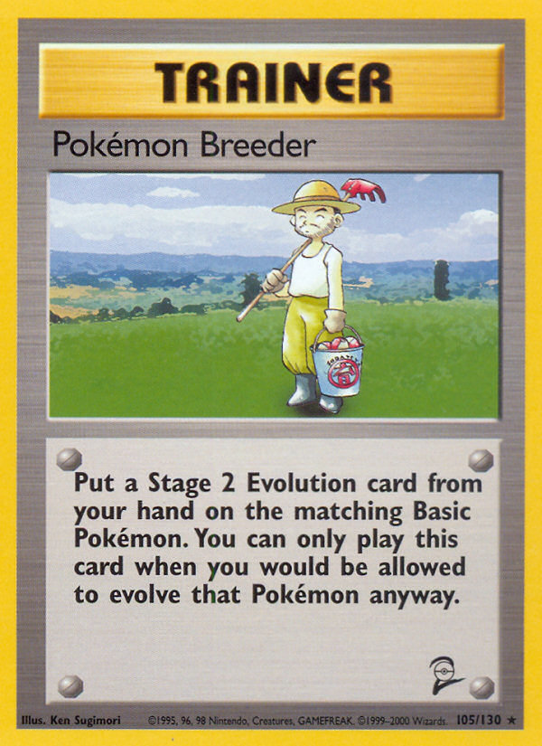 Pokemon Breeder (105/130) [Base Set 2] | North Game Den