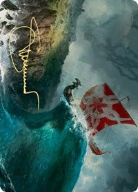 Run Ashore Art Card (Gold-Stamped Signature) [Kaldheim: Art Series] | North Game Den