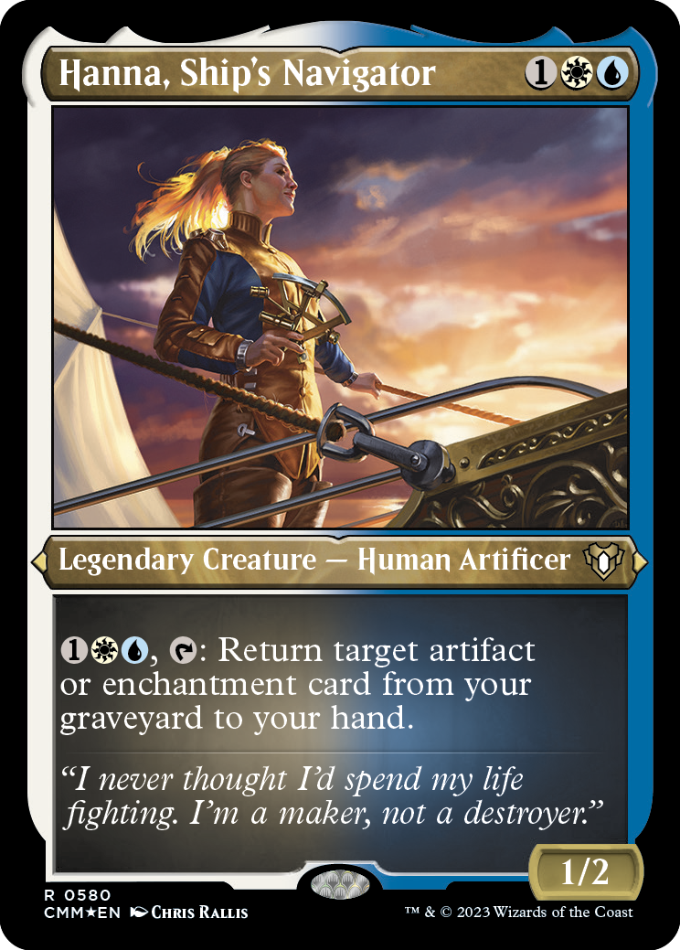 Hanna, Ship's Navigator (Foil Etched) [Commander Masters] | North Game Den