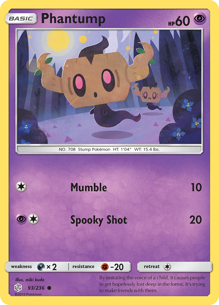 Phantump (93/236) [Sun & Moon: Cosmic Eclipse] | North Game Den