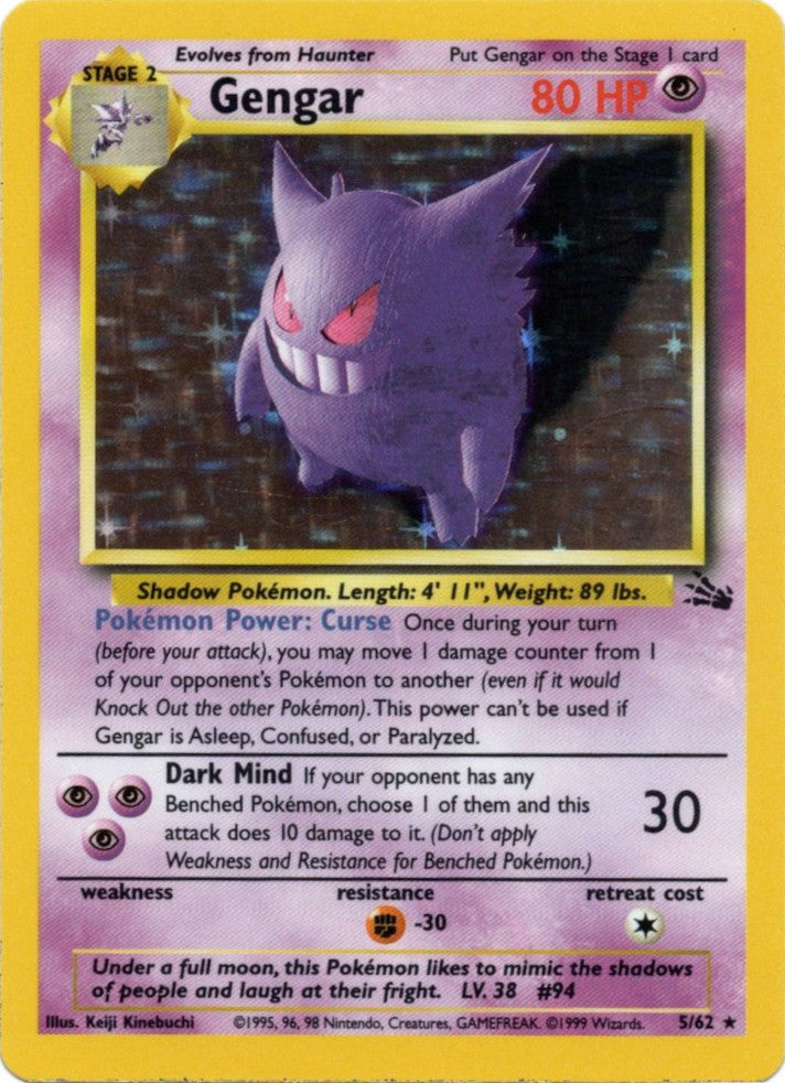 Gengar (5/62) [Fossil Unlimited] | North Game Den