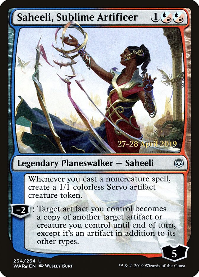 Saheeli, Sublime Artificer  [War of the Spark Prerelease Promos] | North Game Den