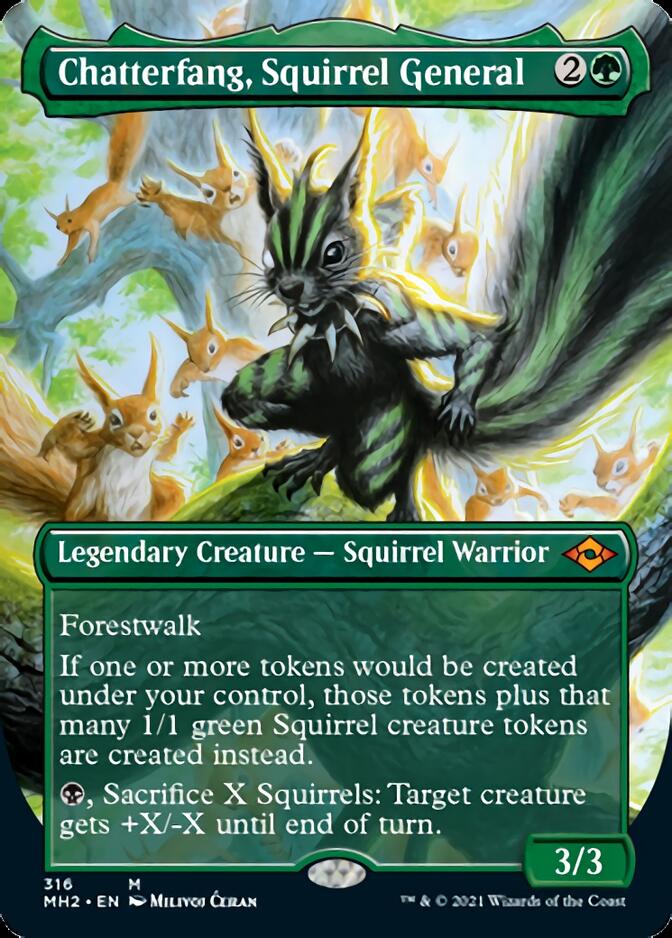 Chatterfang, Squirrel General (Borderless Alternate Art) [Modern Horizons 2] | North Game Den