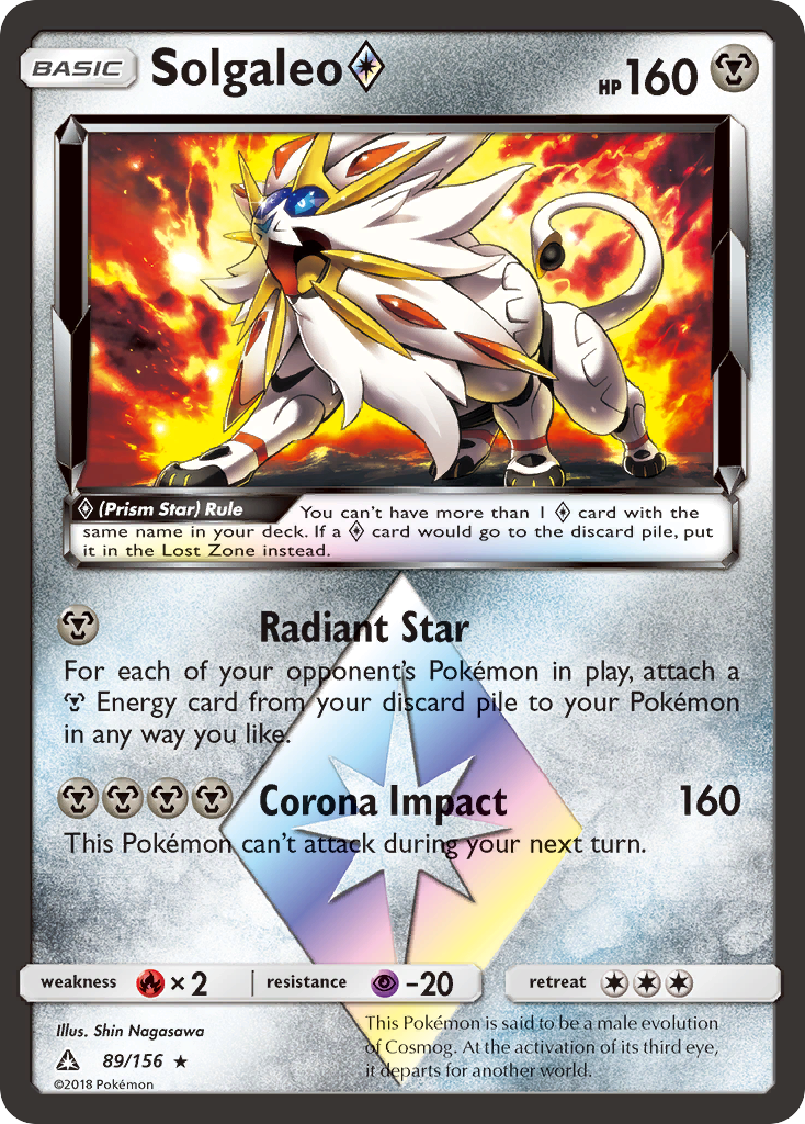 Solgaleo (89/156) (Prism Star) [Sun & Moon: Ultra Prism] | North Game Den