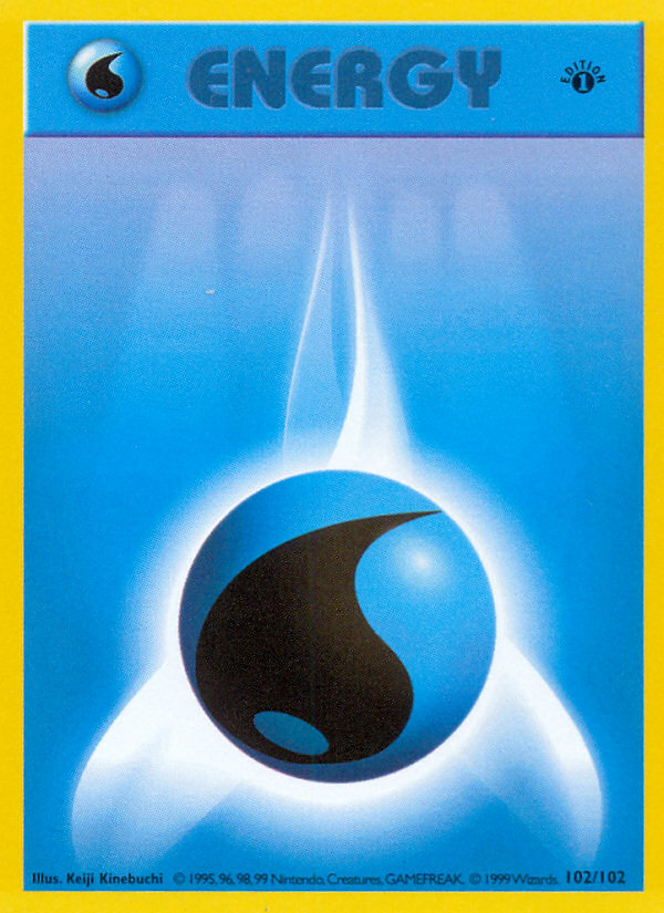 Water Energy (102/102) (Shadowless) [Base Set 1st Edition] | North Game Den