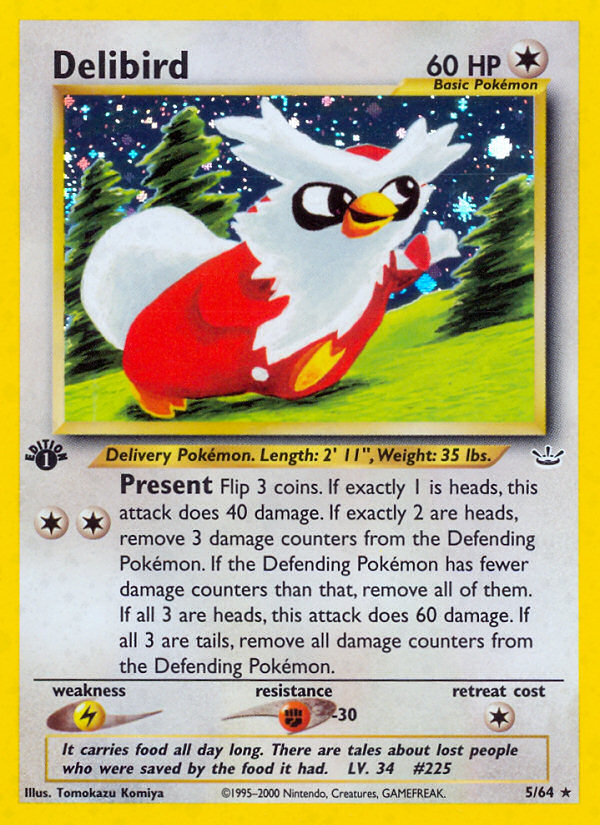 Delibird (5/64) [Neo Revelation 1st Edition] | North Game Den