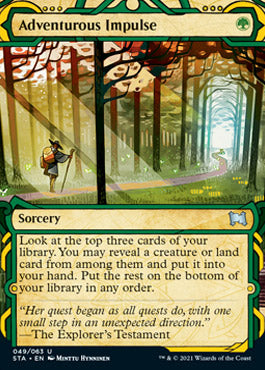 Adventurous Impulse (Etched Foil) [Strixhaven Mystical Archive] | North Game Den