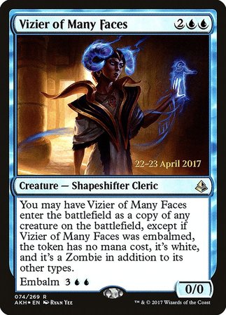 Vizier of Many Faces [Amonkhet Promos] | North Game Den