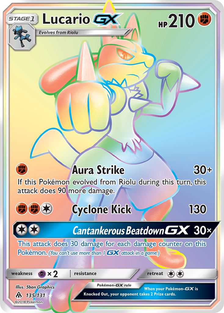 Lucario GX (135/131) [Sun & Moon: Forbidden Light] | North Game Den