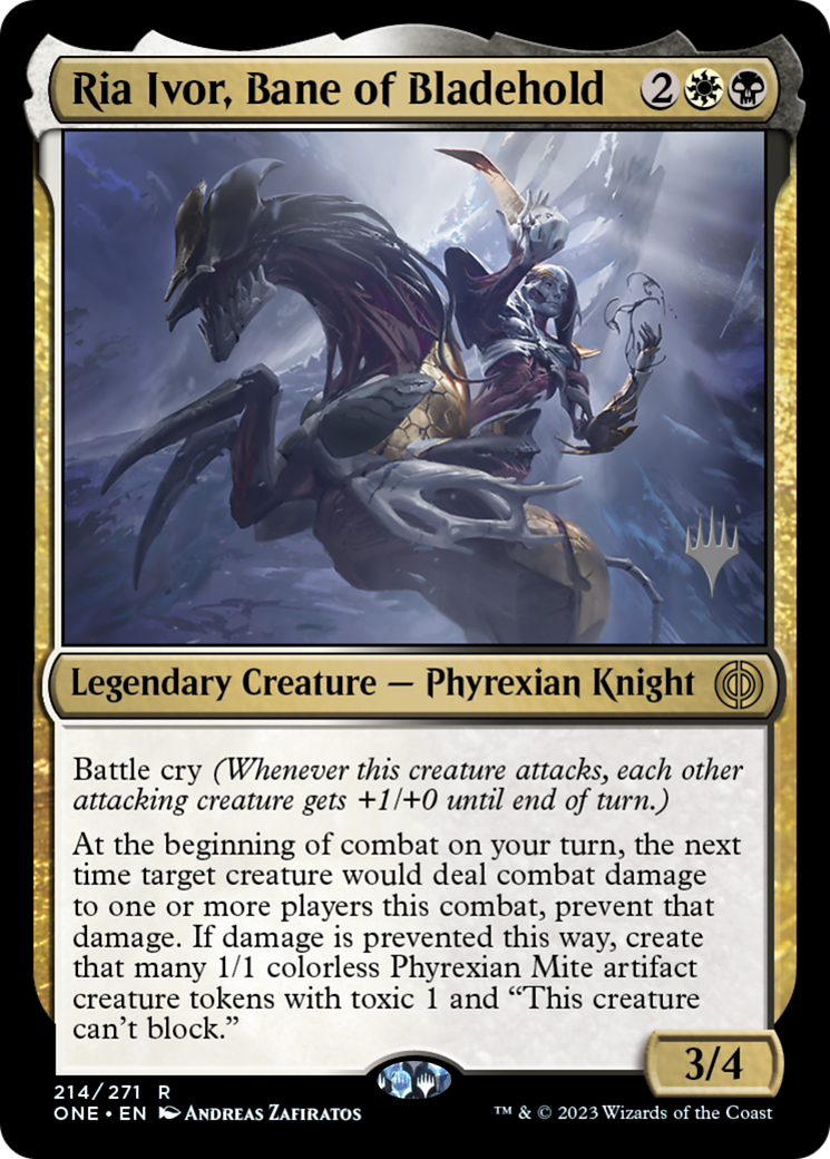 Ria Ivor, Bane of Bladehold (Promo Pack) [Phyrexia: All Will Be One Promos] | North Game Den