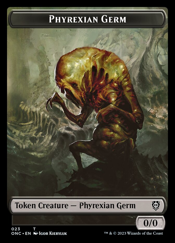 Phyrexian Mite (011) // Phyrexian Germ Double-Sided Token [Phyrexia: All Will Be One Commander Tokens] | North Game Den