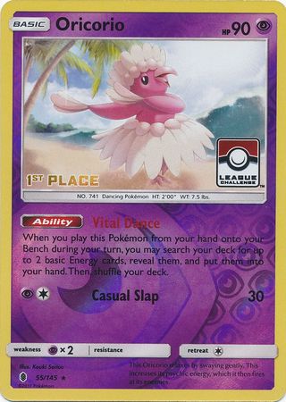 Oricorio (55/145) (League Promo 1st Place) [Sun & Moon: Guardians Rising] | North Game Den