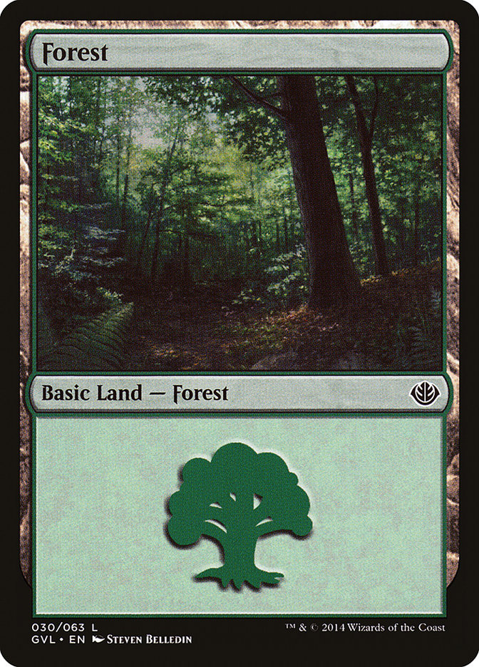 Forest (30) (Garruk vs. Liliana) [Duel Decks Anthology] | North Game Den
